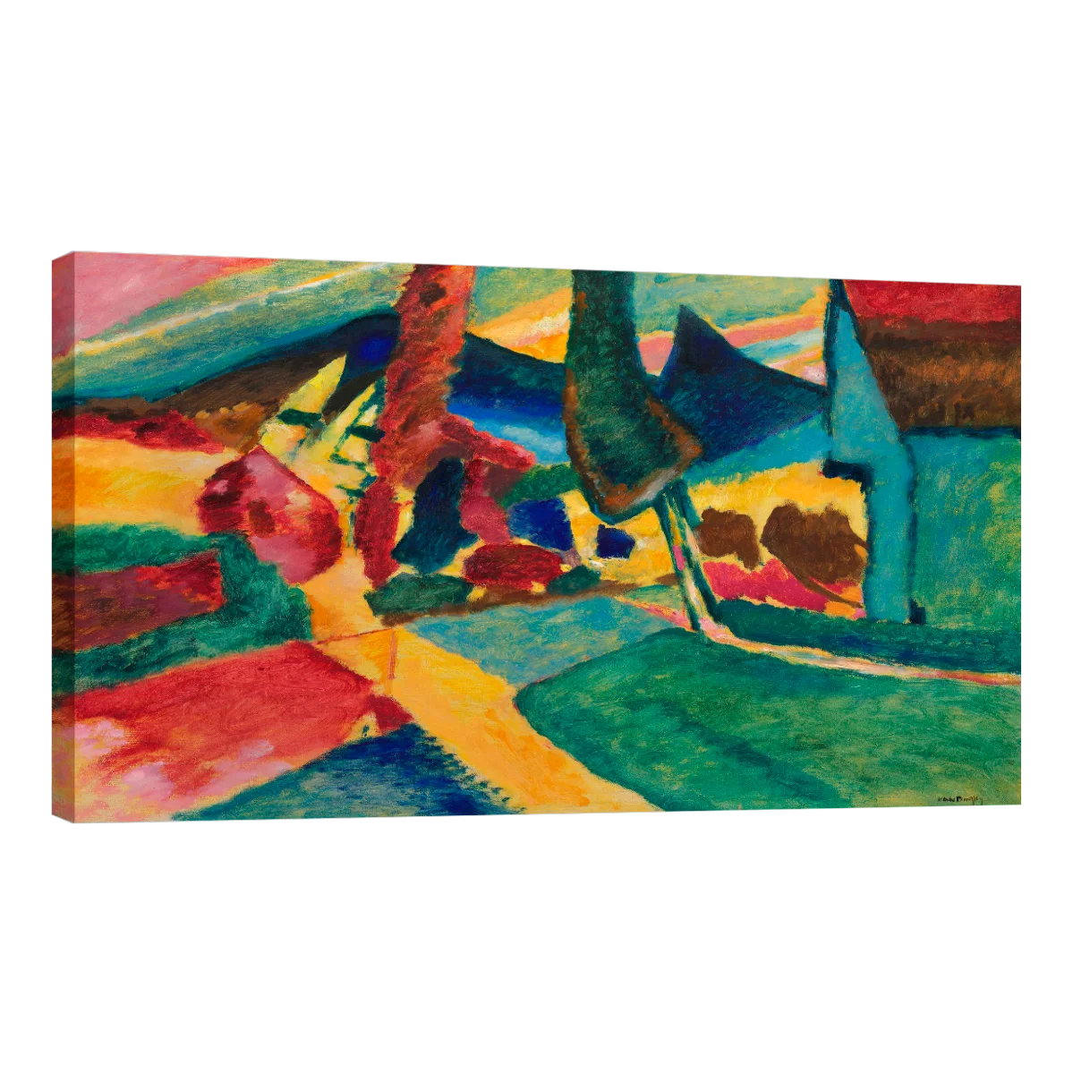 Paisaje Con Alamos Por Vasily Kadinsky