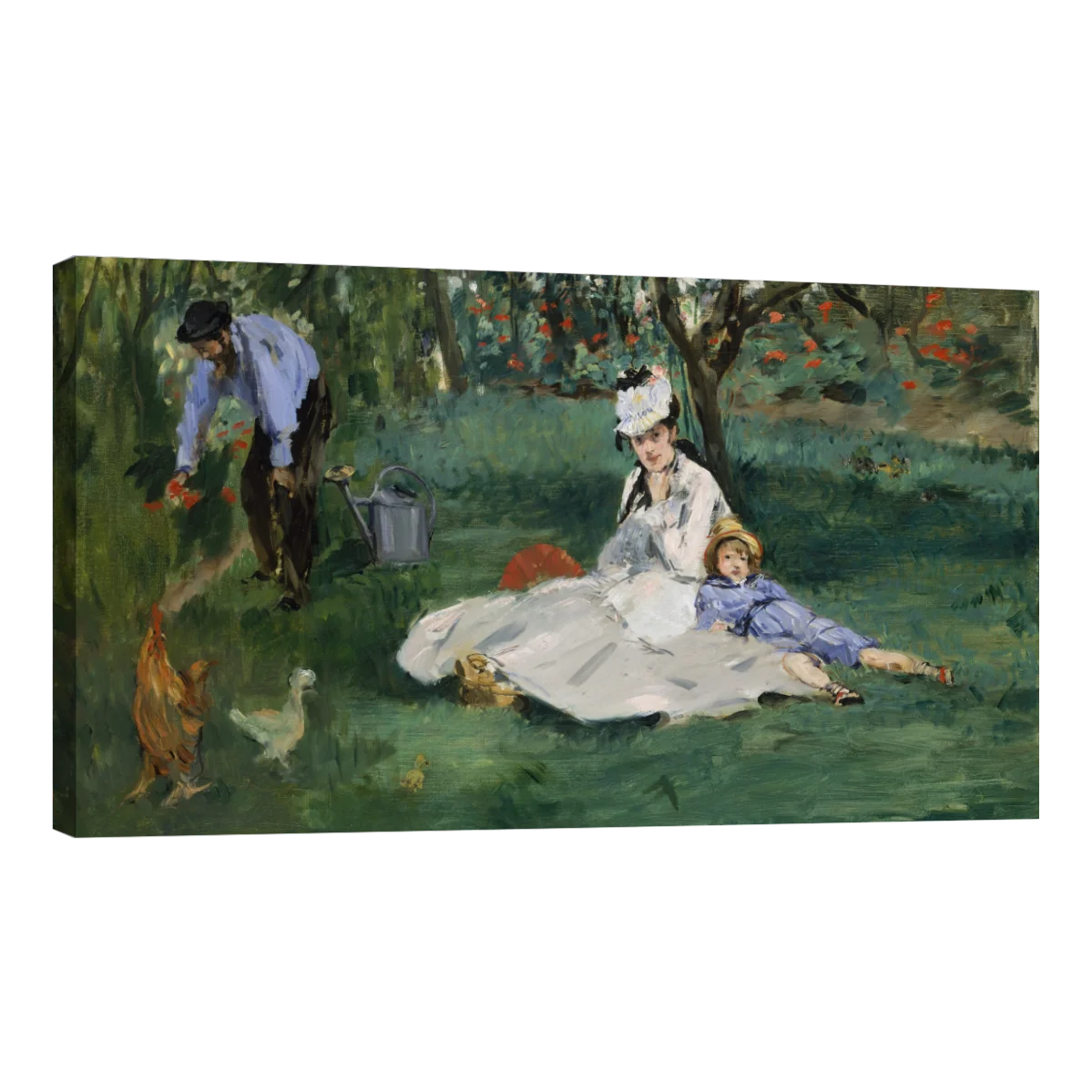 Familia Monet En Su Jardin Por Eduard Manet