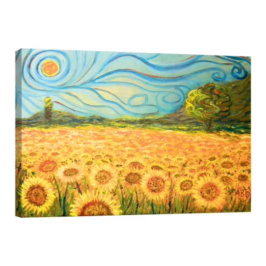 Cuadro Canvas Arte Campo De Girasoles Por Vincent Van Gogh