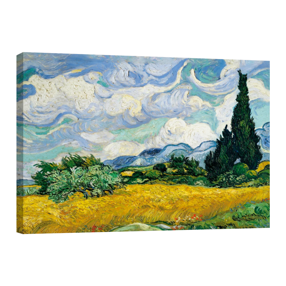 Campo De Trigo Con Cipreses Vincent Van Gogh