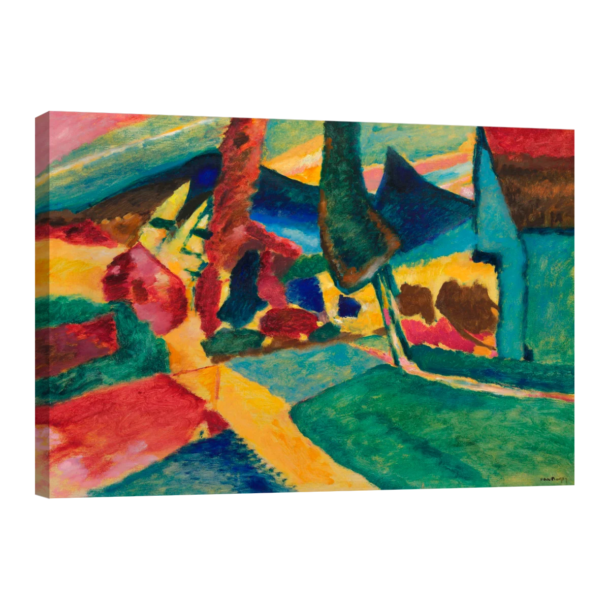 Paisaje Con Alamos Por Vasily Kadinsky
