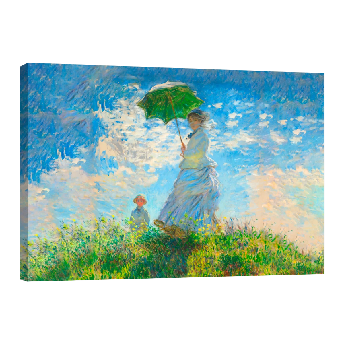 Mujer Con Sombrilla Y Su Hijo Por Claude Monet