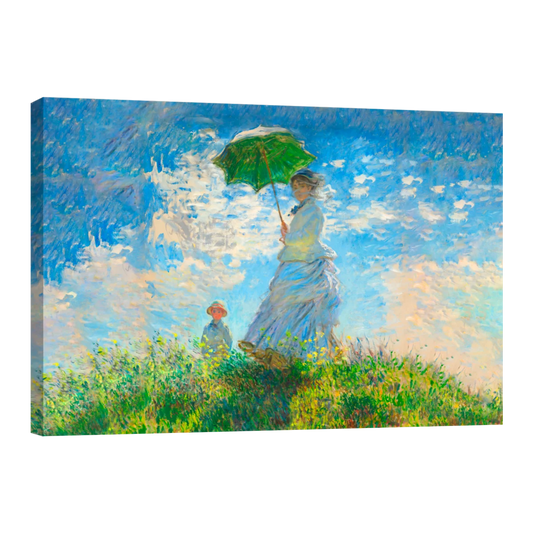 Mujer Con Sombrilla Y Su Hijo Por Claude Monet