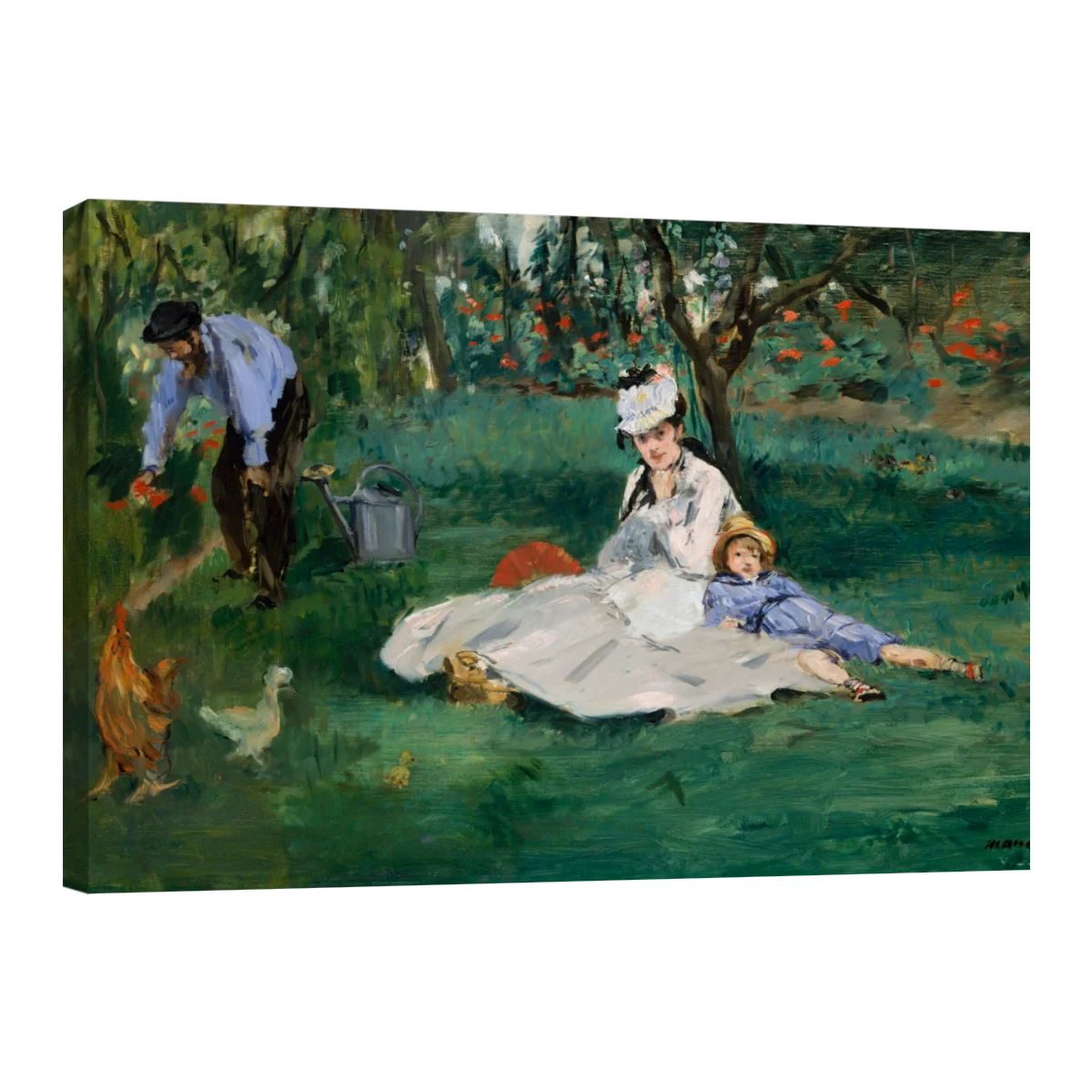 Familia Monet En Su Jardin Por Eduard Manet