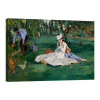Familia Monet En Su Jardin Por Eduard Manet