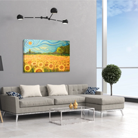 Cuadro Canvas Arte Campo De Girasoles Por Vincent Van Gogh