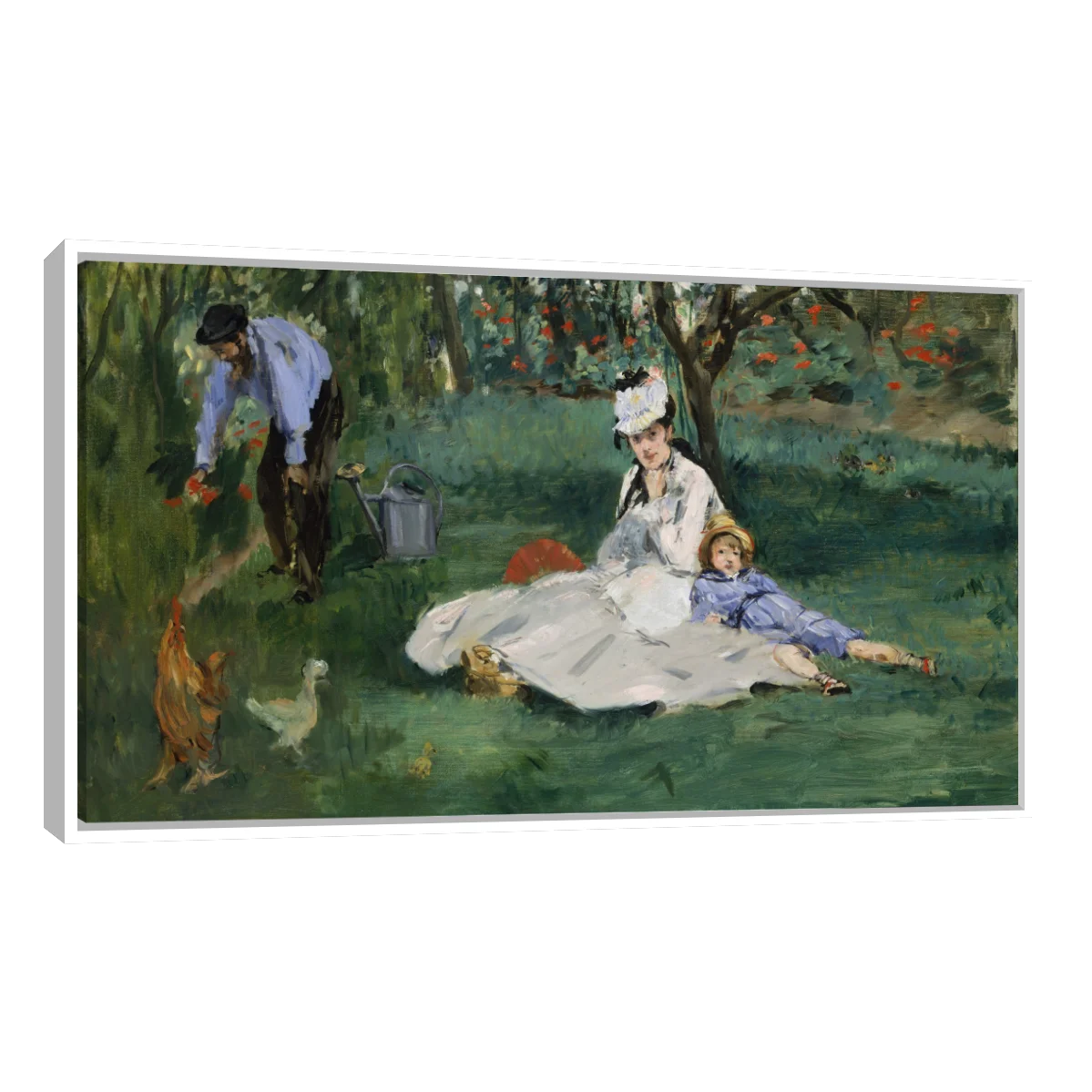 Familia Monet En Su Jardin Por Eduard Manet