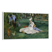 Familia Monet En Su Jardin Por Eduard Manet