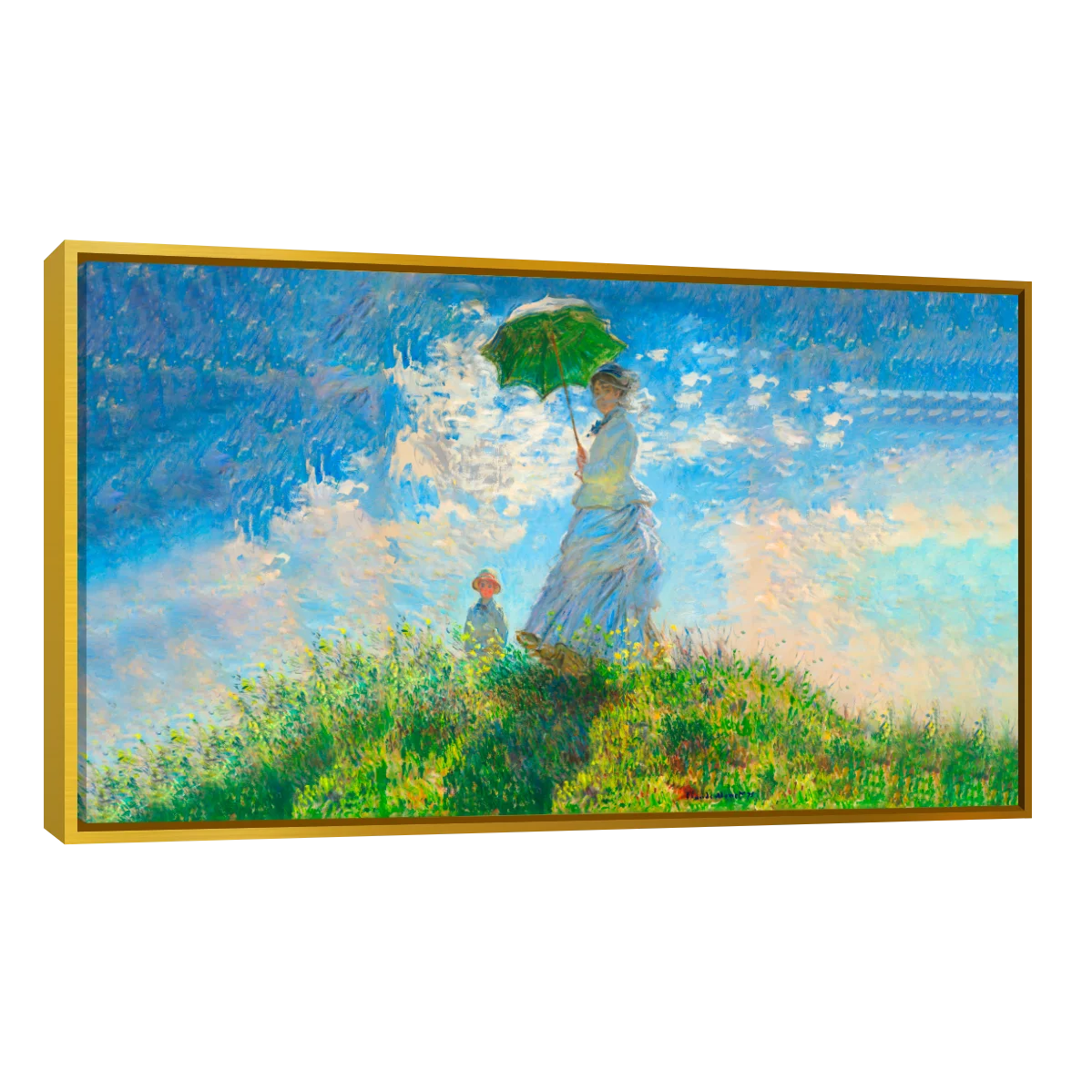 Mujer Con Sombrilla Y Su Hijo Por Claude Monet
