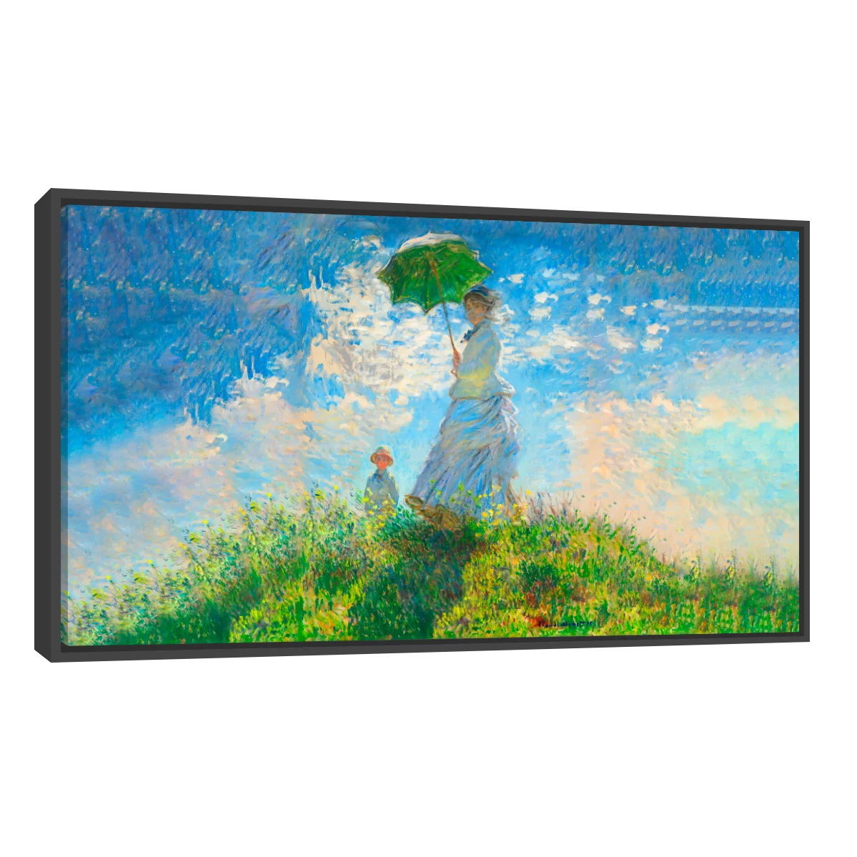 Mujer Con Sombrilla Y Su Hijo Por Claude Monet