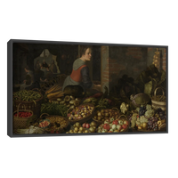 Bodegon Con Frutas Y Verduras Con Cristo