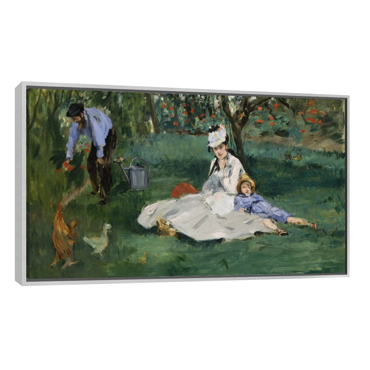 Familia Monet En Su Jardin Por Eduard Manet
