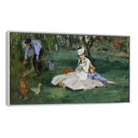 Familia Monet En Su Jardin Por Eduard Manet