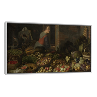 Bodegon Con Frutas Y Verduras Con Cristo