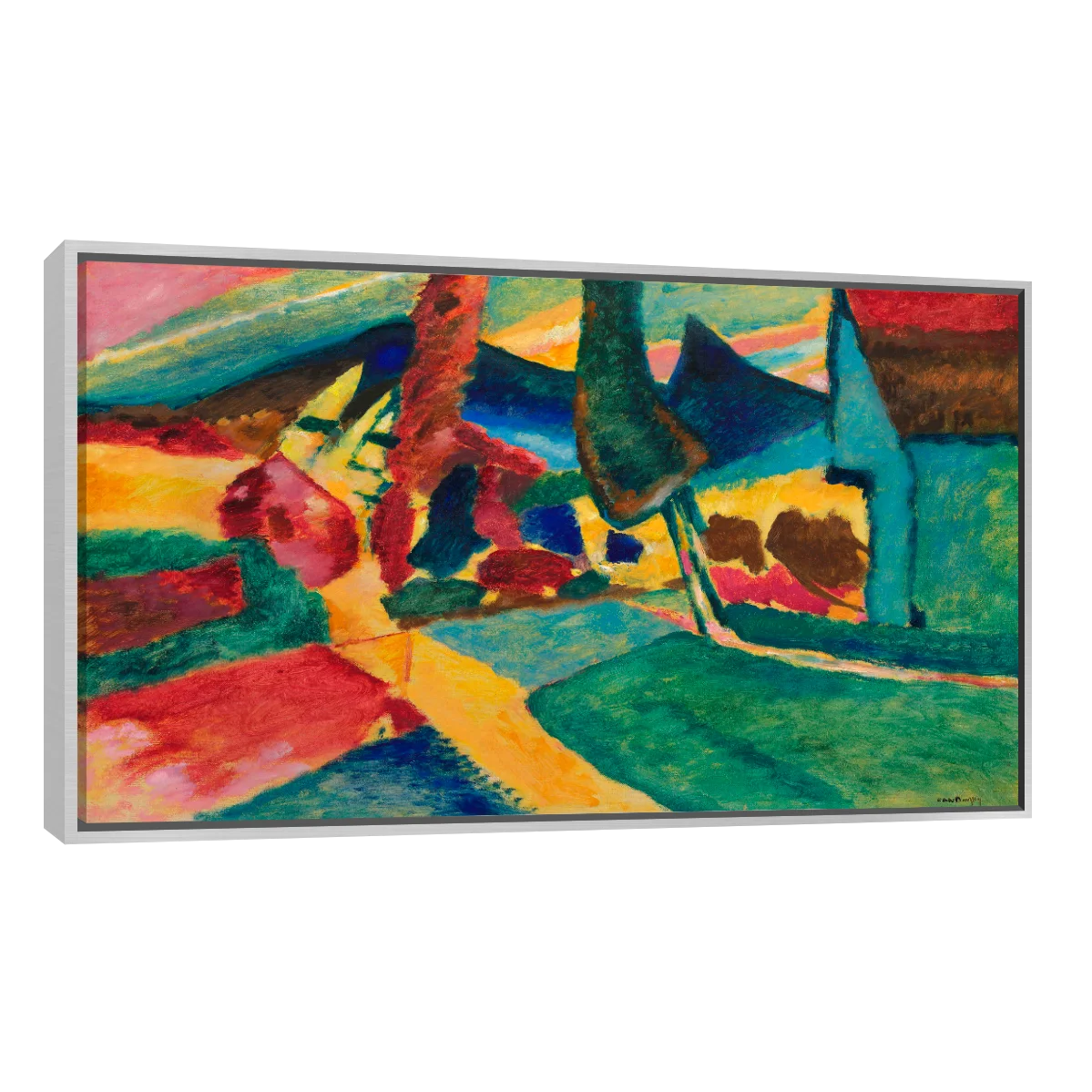 Paisaje Con Alamos Por Vasily Kadinsky