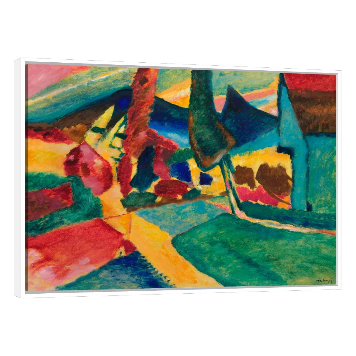 Paisaje Con Alamos Por Vasily Kadinsky