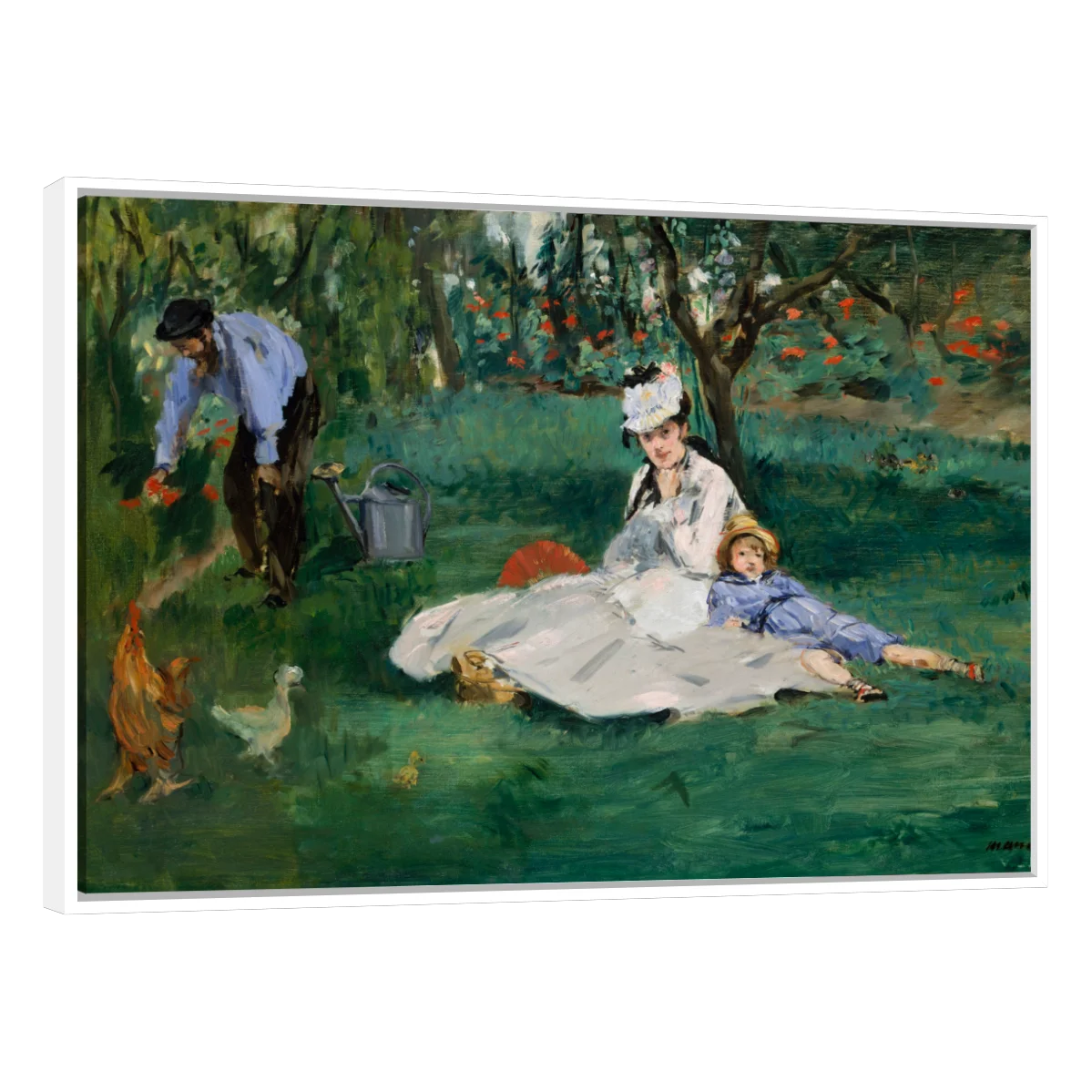 Familia Monet En Su Jardin Por Eduard Manet