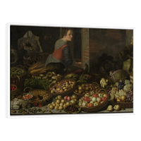 Bodegon Con Frutas Y Verduras Con Cristo