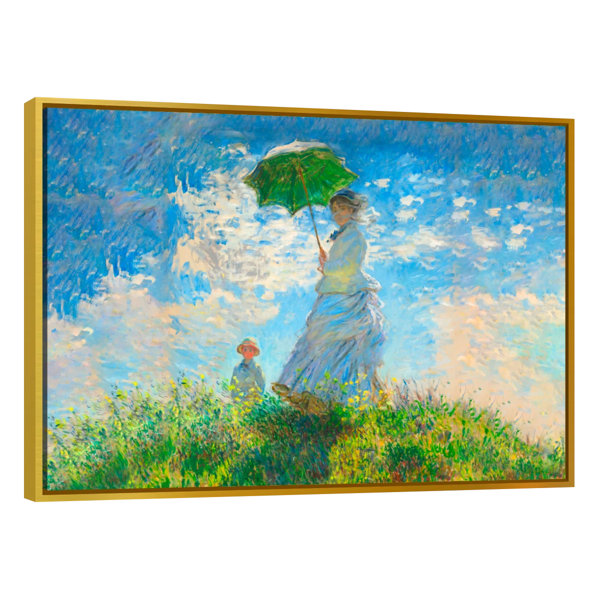 Mujer Con Sombrilla Y Su Hijo Por Claude Monet