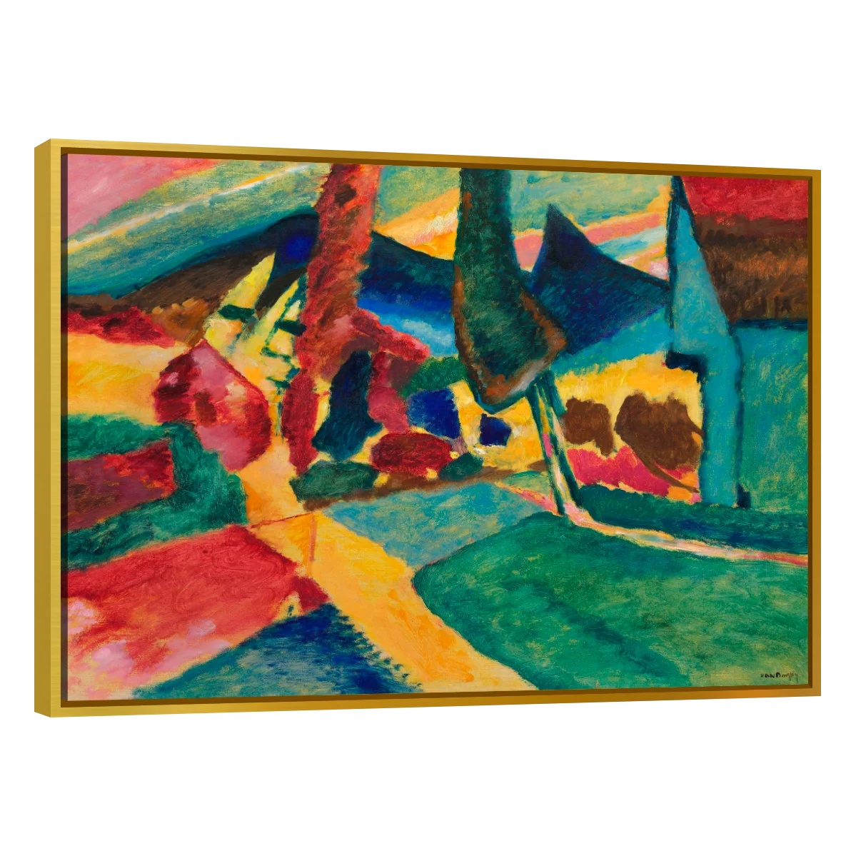 Paisaje Con Alamos Por Vasily Kadinsky