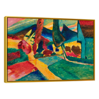 Paisaje Con Alamos Por Vasily Kadinsky