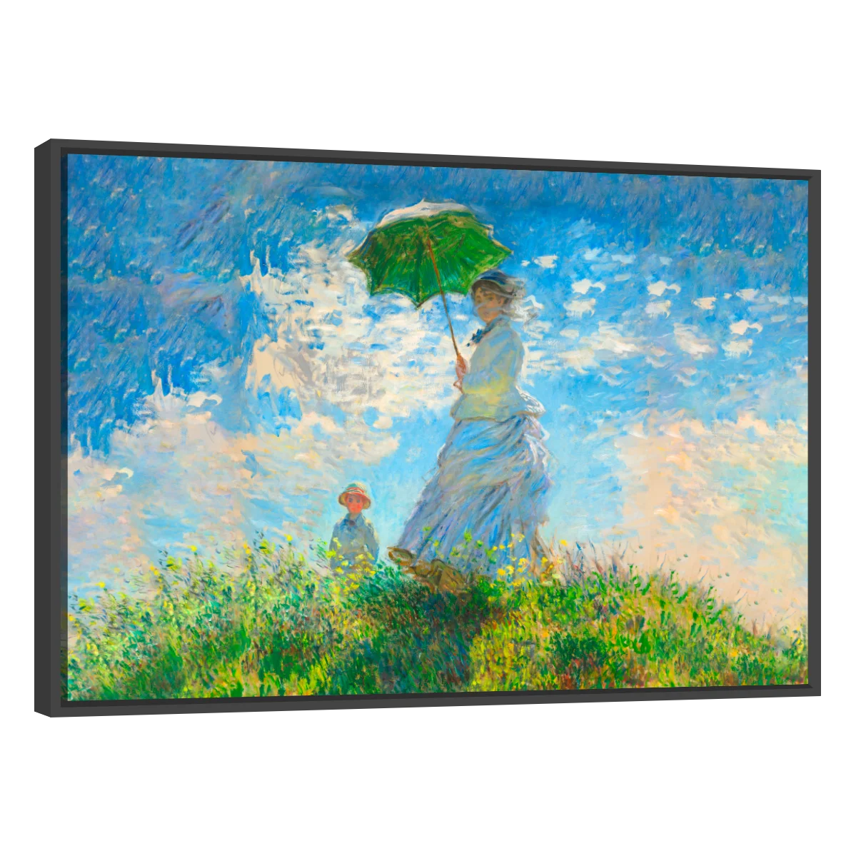 Mujer Con Sombrilla Y Su Hijo Por Claude Monet