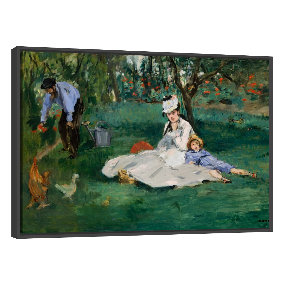 Familia Monet En Su Jardin Por Eduard Manet