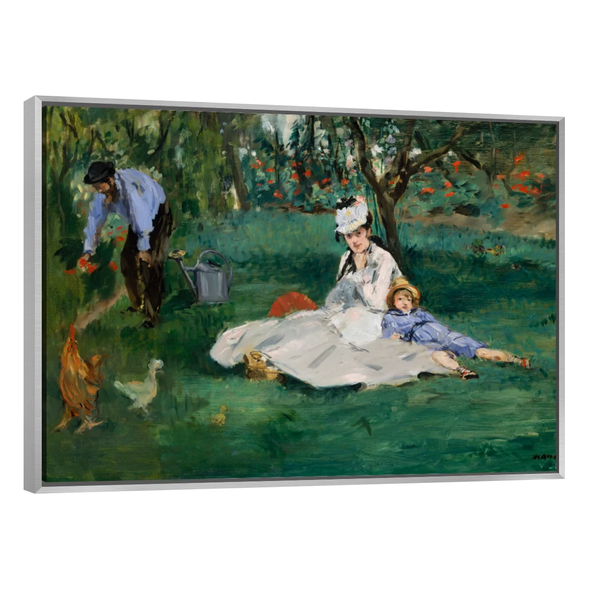 Familia Monet En Su Jardin Por Eduard Manet