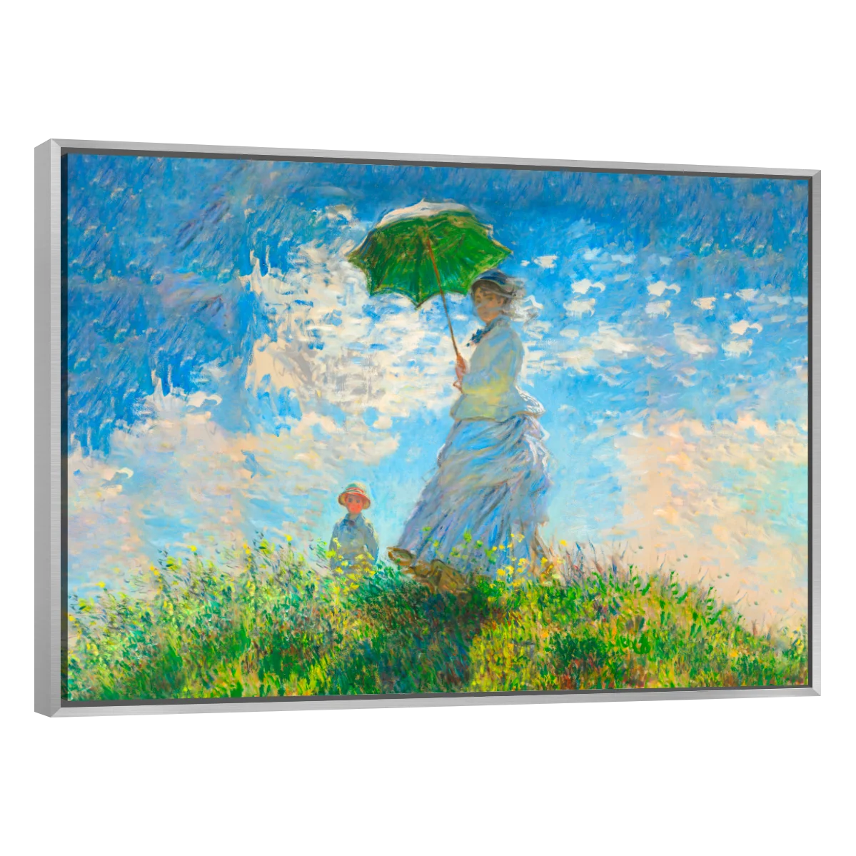 Mujer Con Sombrilla Y Su Hijo Por Claude Monet