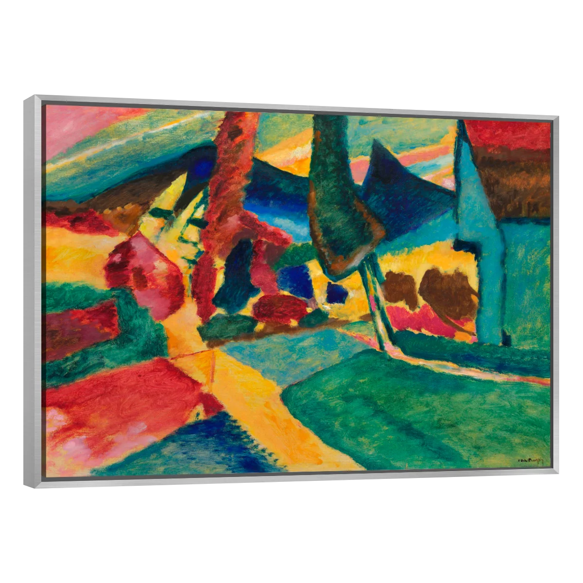 Paisaje Con Alamos Por Vasily Kadinsky